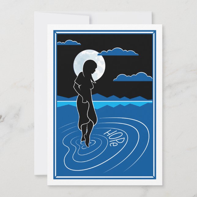 Faire-part Dans cette profonde réflexion 3_Flat Card 5"x7" (Devant)