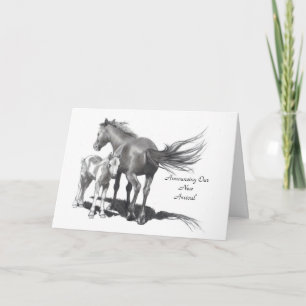 FAIRE-PART D'ARRIVÉE DE BÉBÉ DE THÈME DE CHEVAL