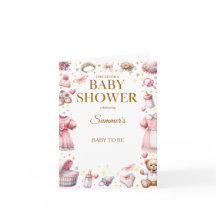 Faire-part de Baby Shower à l'aquarelle fantaisist