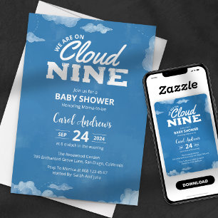Faire-part de baby shower à l'aquarelle Nous somme