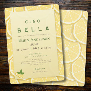 Faire-part de Baby Shower Amalfi Lemon   Ciao Bell