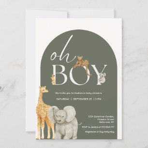 Faire-part de Baby Shower Animaux de la Jungle Mig