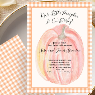 Faire-part de Baby Shower automnal Petit Citrouill