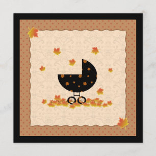 Faire-part de Baby Shower Automne Bébé Genre Neutr