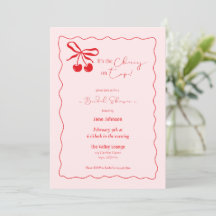 Faire-part de Baby Shower avec Cerise sur le Gâtea