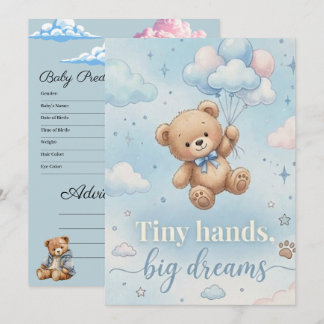 Faire-part de Baby shower avec jeu de prédictions