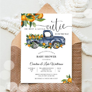 Faire-part de Baby Shower Blue Truck Cutie