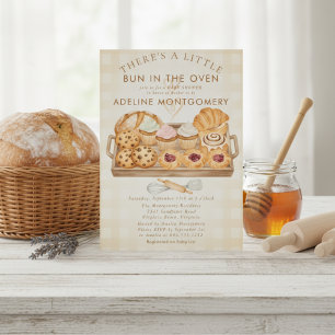 Faire-part de Baby Shower Boulangerie Bun in the O