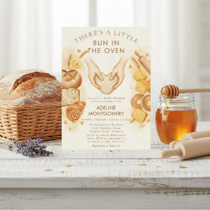 Faire-part de Baby Shower « Bun in the Oven » à l'