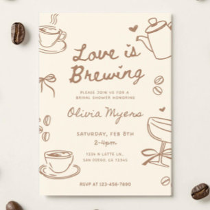 Faire-Part de Baby Shower : Café