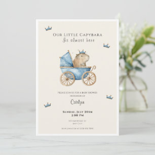Faire-part de Baby Shower Capybara Petit Prince