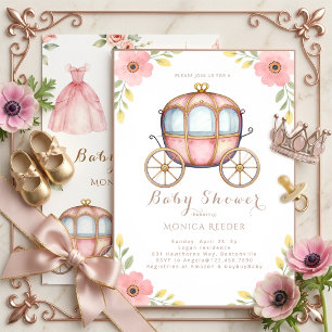 Faire-Part de Baby Shower Carrosse de Princesse