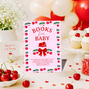 Faire-part de Baby Shower Cerise Bébé Livres avec