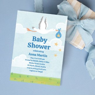 Faire-part de baby shower Cerognes & Etoiles