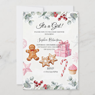 Faire-part de Baby Shower "C'est une fille"