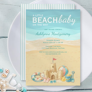 Faire-part de Baby Shower Château de Sable pour un
