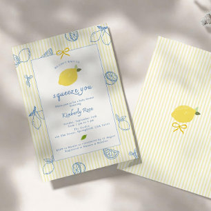 Faire-part de Baby Shower Citron : Citrus Dessiné