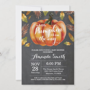 Faire-part de Baby Shower Citrouille Automne Table