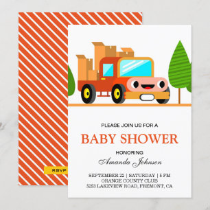 Faire-part de Baby Shower Cute Truck