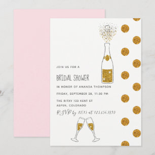 Faire-part de Baby Shower de Champagne à bulles sc