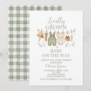 Faire-part de Baby Shower de ferme produits locaux