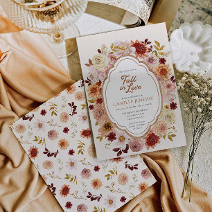 Faire-part de Baby Shower de Mariage Automne Amour