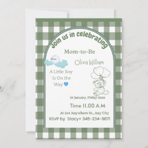 Faire-part de Baby Shower Design Élégant Neutre