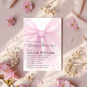 Faire-part de Baby Shower écriture Script avec un
