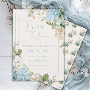 Faire-part de Baby Shower Floral à l'aquarelle ave