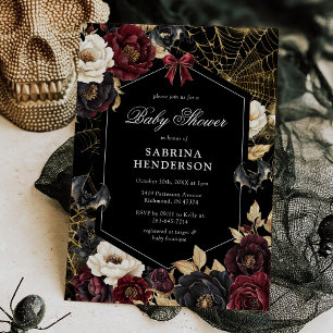 Faire-part de Baby Shower Halloween gothique