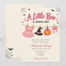 Faire-part de Baby Shower Halloween pour un Petit