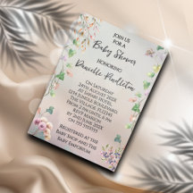 Faire-part de Baby Shower Inspiré de la Nature Neu