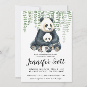 Faire-part de Baby Shower Jungle Panda