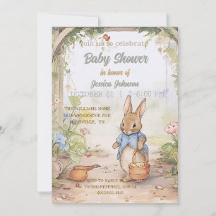 Faire-part de Baby Shower Lapin Mignon