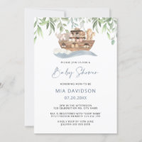 Faire-part de Baby Shower "L'Arche de Noé"