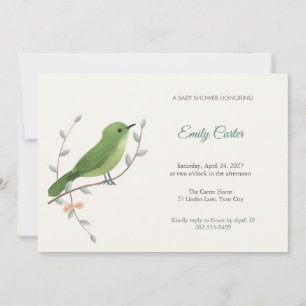 Faire-part de Baby Shower Leafbird