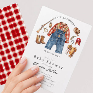 Faire-part de Baby Shower Little Cowboy