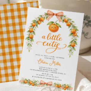 Faire-Part de Baby Shower Little Cutie Orange