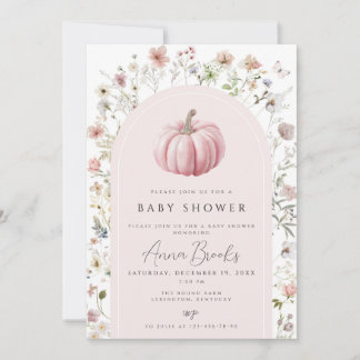 Faire-part de Baby Shower Little Pumpkin, Citrouil
