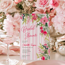 Faire-part de Baby Shower Mariage Floral Hivernal