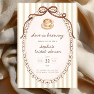 Faire-Part de Baby Shower Mariage Love Is Brewing