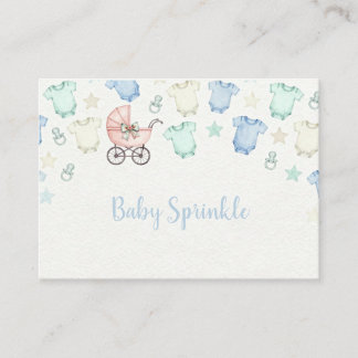 Faire-part de Baby Shower Mignon Vêtements de Bébé