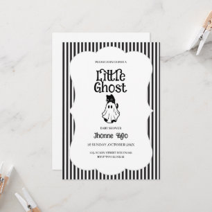 Faire-part de Baby Shower Minimaliste Noir et Blan