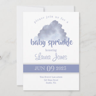 Faire-part de Baby Shower Nuage Genre Neutre