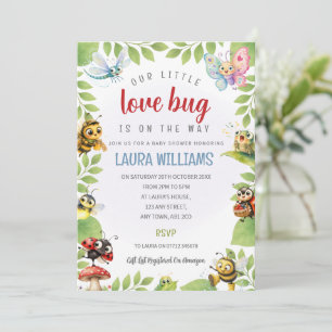 Faire-part de Baby Shower Our Little Love Bug