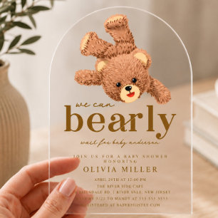 Faire-part de Baby Shower Ourson Adorable