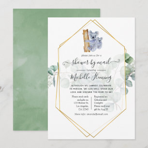 Faire-part de Baby Shower par courrier avec un our