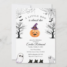 Faire-part de Baby Shower Petit Boo Citrouille d'H