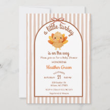 Faire-part de Baby Shower Petit Dindon