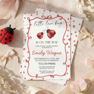 Faire-part de Baby Shower "Petit Insecte de l'Amou